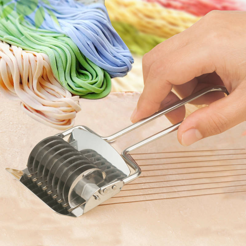 Haushalt Manuelle Edelstahl Nudelschneidemaschine Instant Teig Knoblauch Ingwer Roller Schneidmesser Hersteller Küche Pasta Werkzeuge
