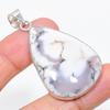 Dendrite Opal Gemstone Handmade 925 Sterling Silver Jewelry Pendant 2.21" KJ-130