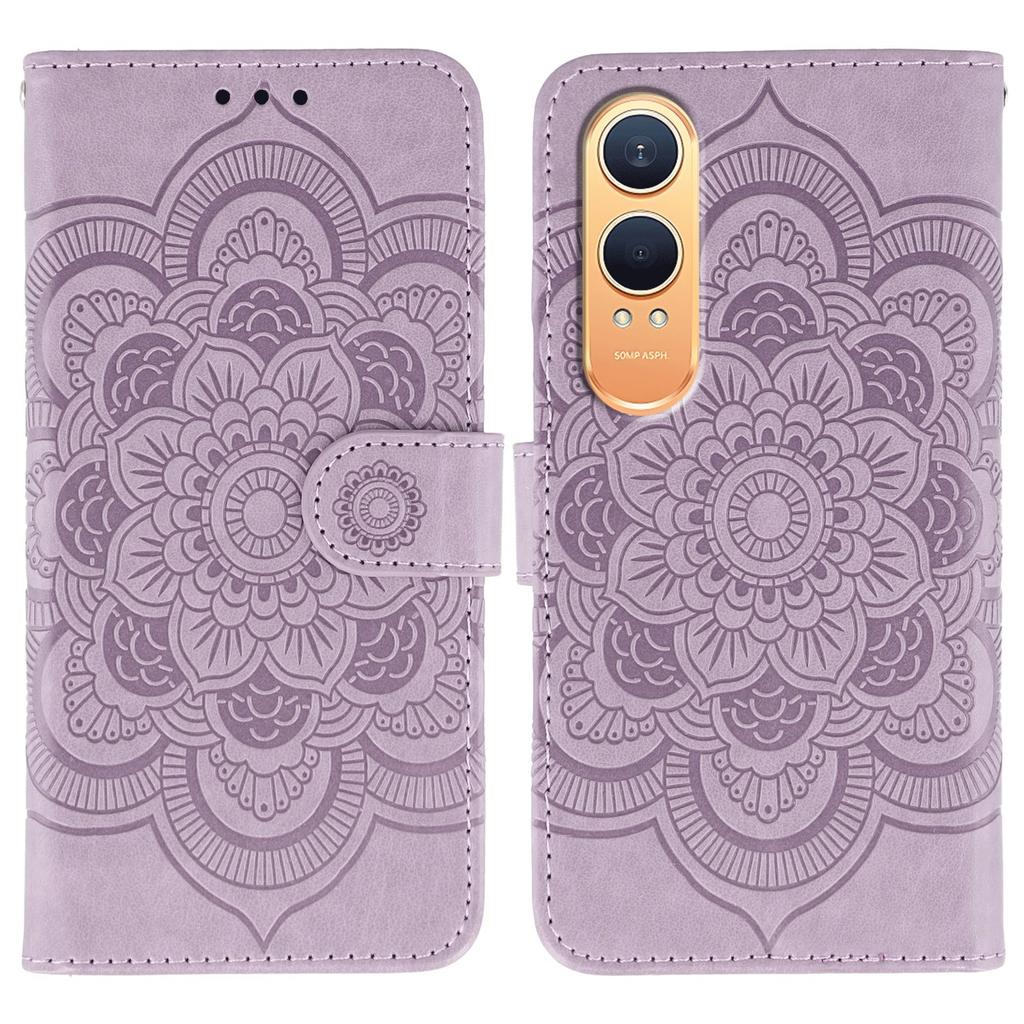 For OnePlus Nord CE4 Lite 5G Case PU Leather Mandala Imprinted Design Wallet Phone Cover