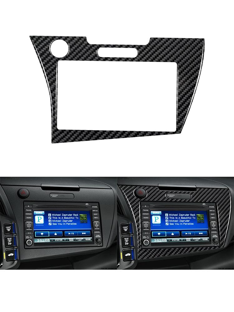 

Car Center Console Display Screen Frame Trim Carbon Fiber Sticker For Honda CR-Z 2011-2016 Interior Accessories чорний