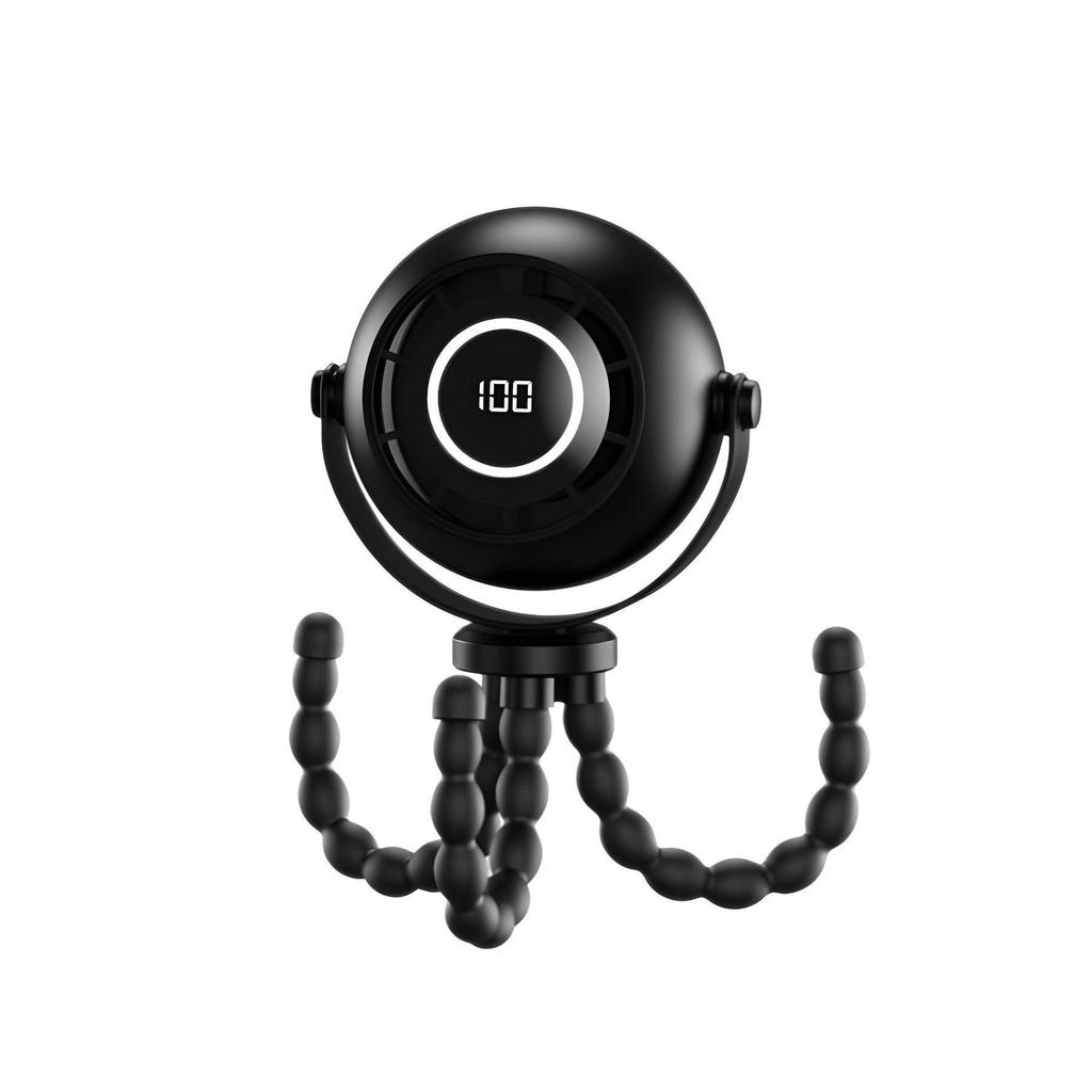 Silent Handheld USB Rechargeable Portable Octopus Mini Fan for Strollers