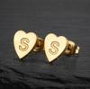 2025 Women's Retro Stainless Steel Alphabet Stud Earrings: Geometric & Simple Design