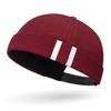Casual Adjustable Brimless Hat Cotton Solid Color Docker Cap Vintage Beanie Bonnet Summer Spring