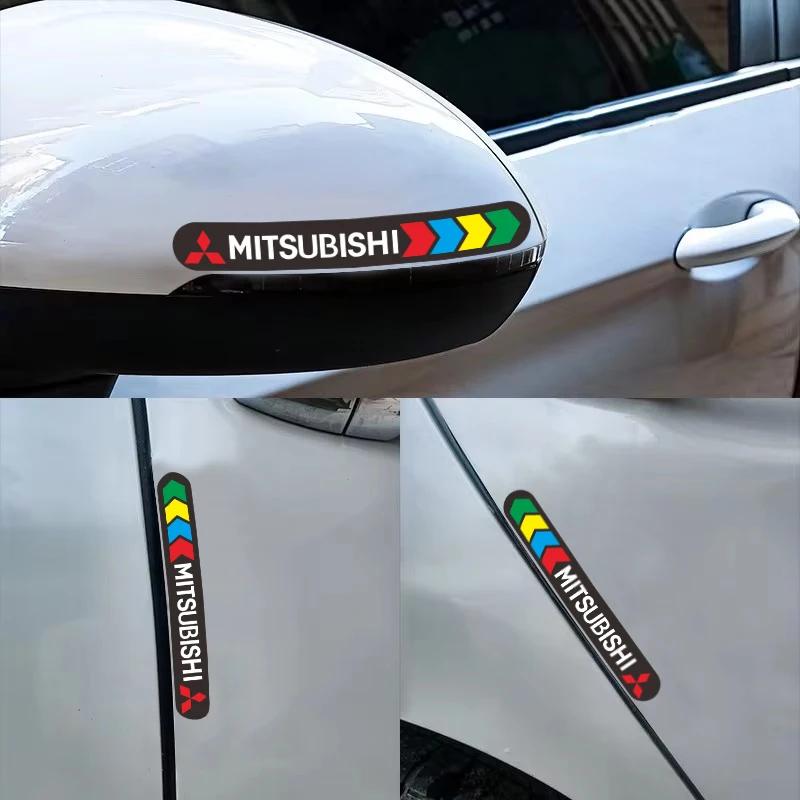 Automobile Rearview Mirror Personalized Reflective Sticker For Mitsubishi Pajero Outlander XL Montero Lancer Triton L200 Galant