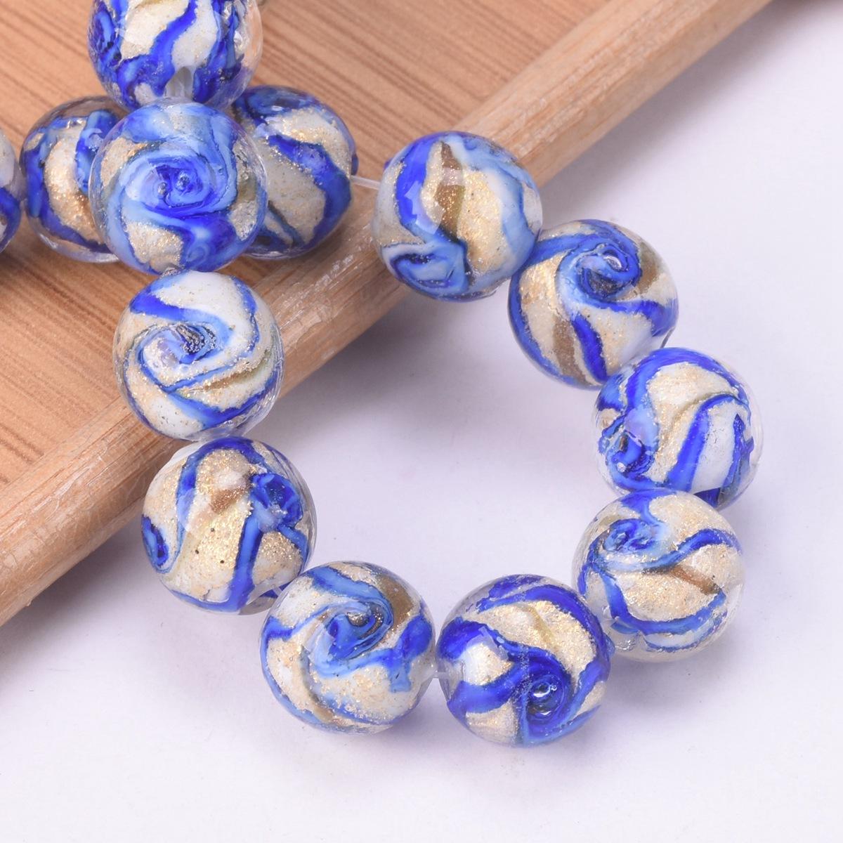 

10 шт. Круглые 10 мм 12 мм Лэйс Фольга Лэмпворк Стекло Ручной работы Свободные Бусины для Аксессуаров для Изготовления Ювелирных Изделий DIY Поделки Фурнитура 12mm-10pcs