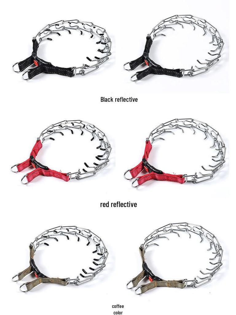 Avtagbar Metallhundträningshalsband med Järnspänne