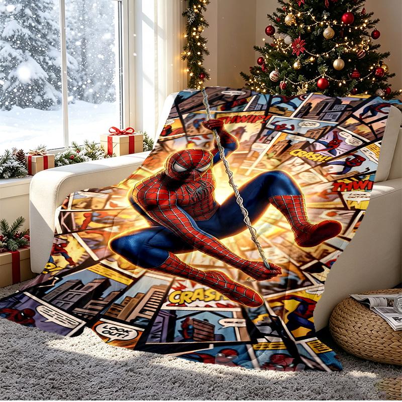 Batman Pattern Blanket for Home Decoration, Bed, Sofa, Car Travel, Camping, Suitable for All Seasons, Birthday Christmas Gift