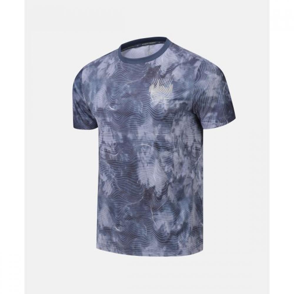 

DescenTe Running Track ShorT Sleeve T shirT paTTern Blue PBLUPBLUE/100