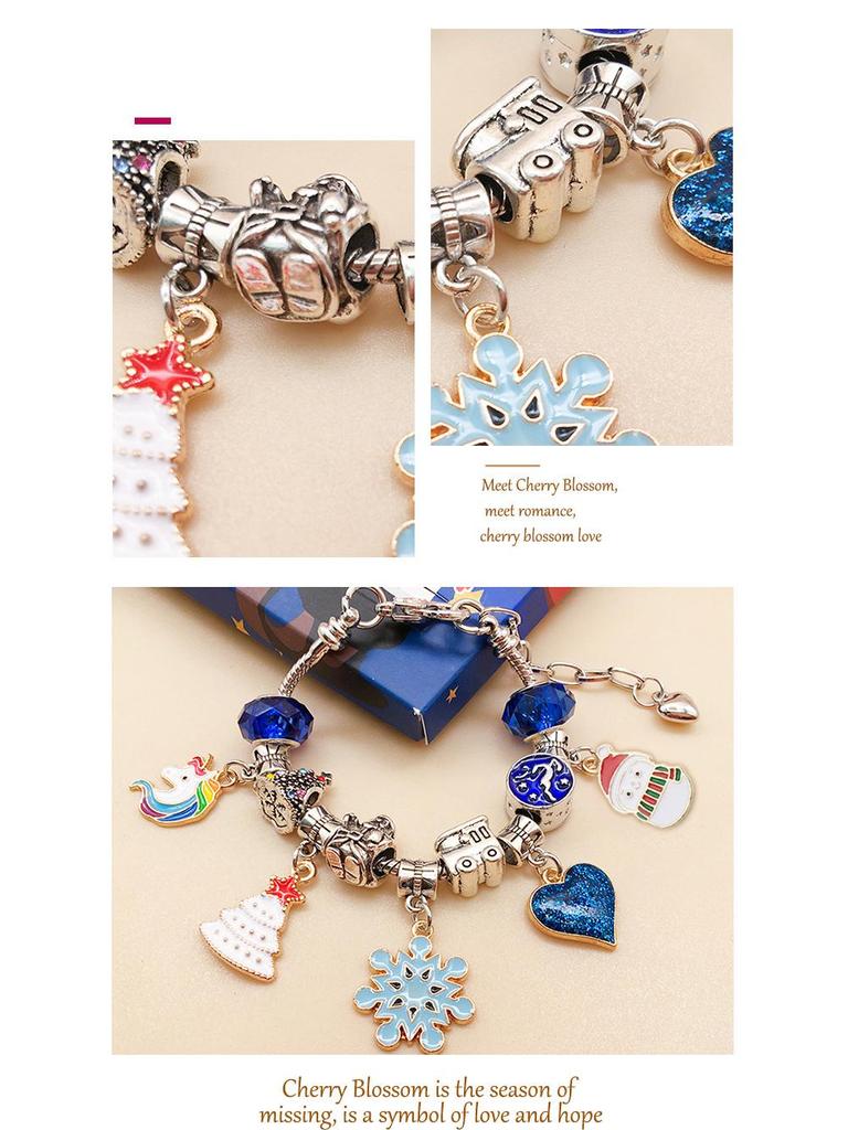 24-Day Reindeer Christmas Surprise Bracelet Set for Kids
