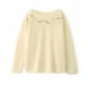 2026 A/W Women's One-Shoulder Embroidered Wool Sweater Top