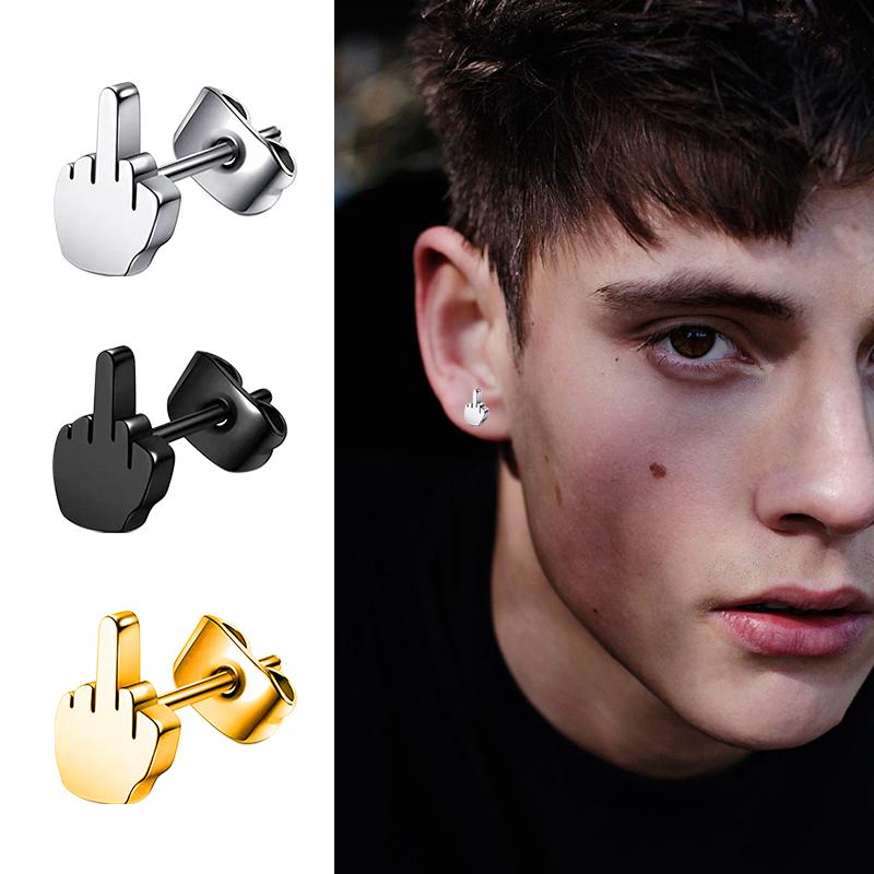 Punk Bow Contrast Style Earrings, Unisex, Earrings With A Personalized And Trendy Style, Niche Earrings