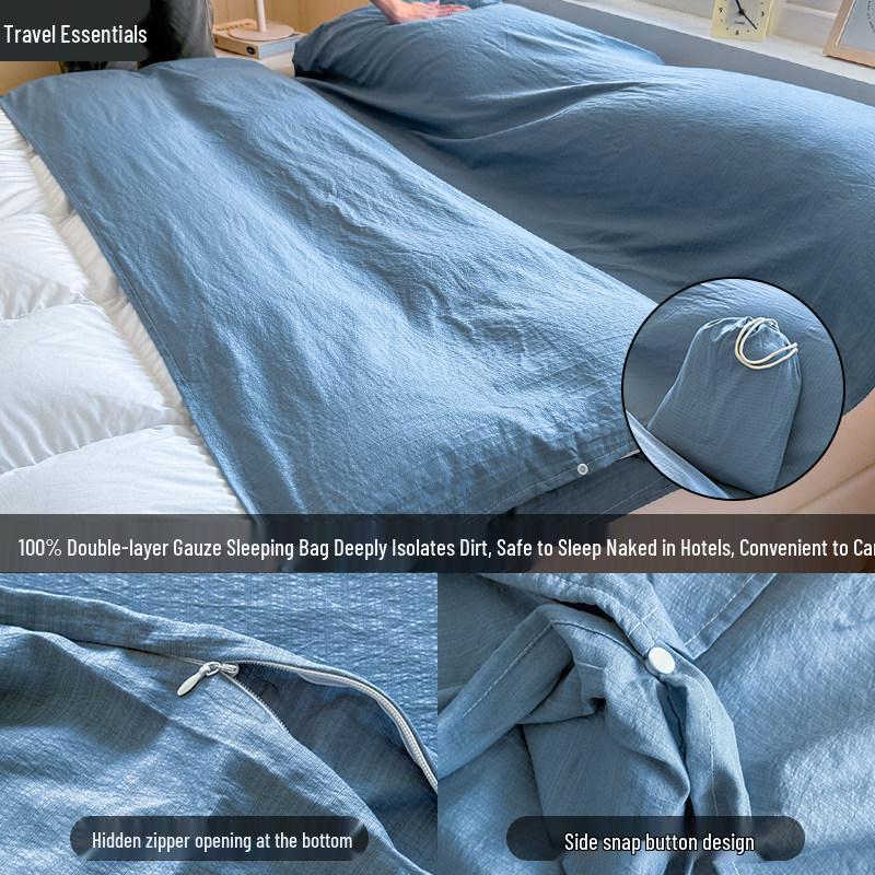 Portable Anti-Dirt Travel Sleeping Bag & Bed Sheet Set - Non-Cotton