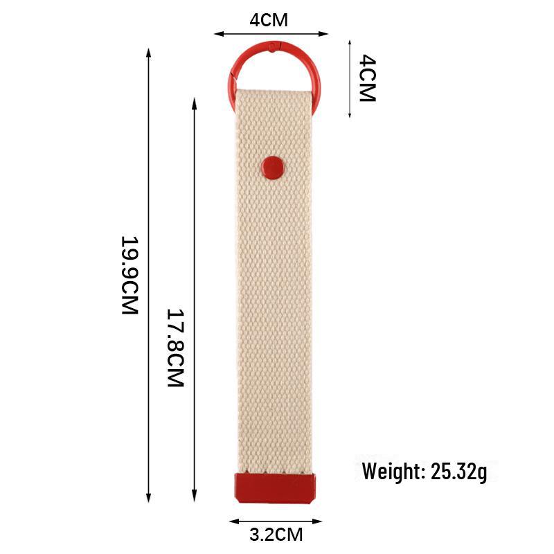 Personalized Pure Cotton Canvas Belt Keychain with Contrast Colors – Handmade INS Style