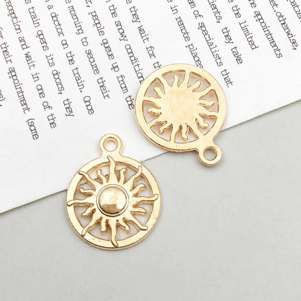 KC Gold Star Moon Sun Pendant Charm for DIY Bracelet Jewelry