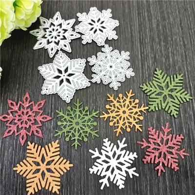 Fustelle Fiocco di Neve Natale Fustelle in Metallo Stencil per Fai da Te Fustella Stencil Decorativo Scrapbooking Craft Modello