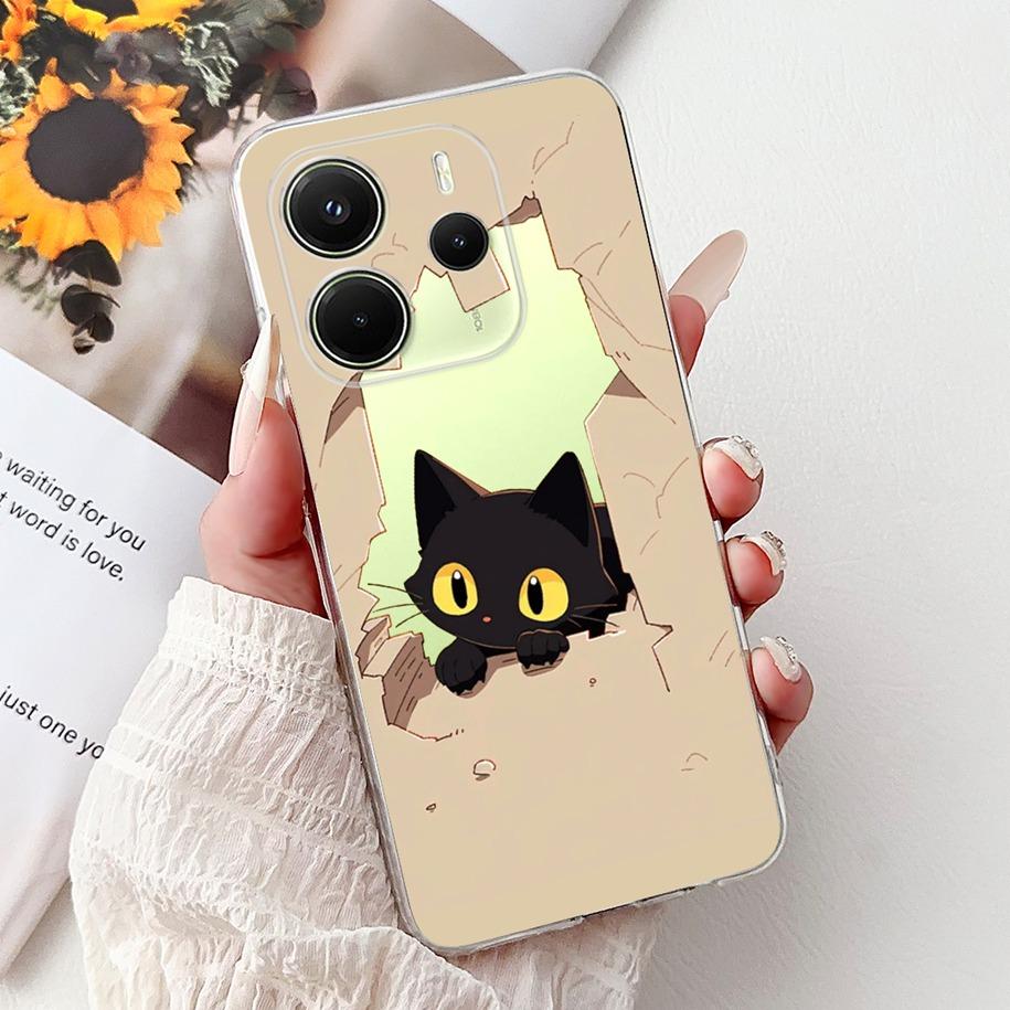 Silicone Case For Xiaomi Redmi Note 14 4G EU 2025 Cover Cool Lion Leopard Dragon Animals Soft Slim Coque For Note14 4G EU Fundas