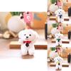 Adorable Dog Plush Toy With Pp Cotton Filling For Bags And Key Holders
