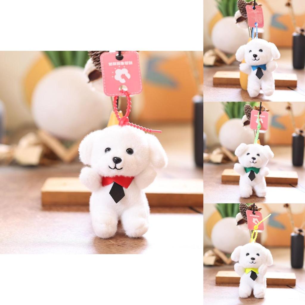 Adorable Dog Plush Toy With Pp Cotton Filling For Bags And Key Holders