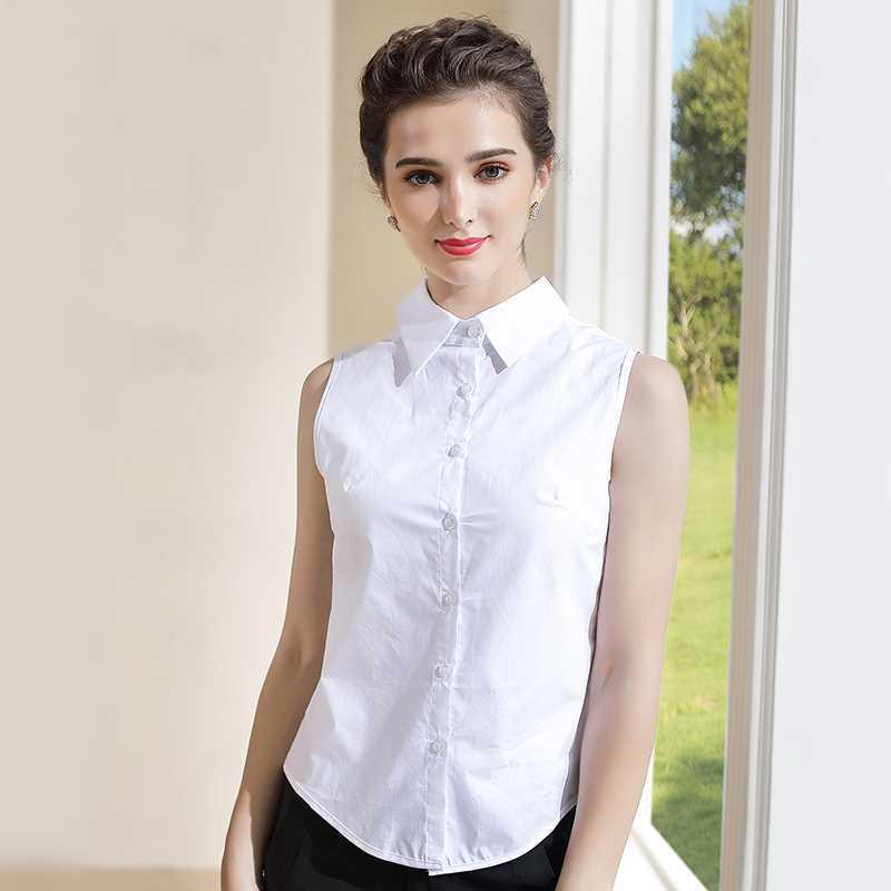 Women's Korean-Style Wrinkle-Resistant Sleeveless Shirt - Easy Wash, Versatile Layering Piece for Autumn/Winter