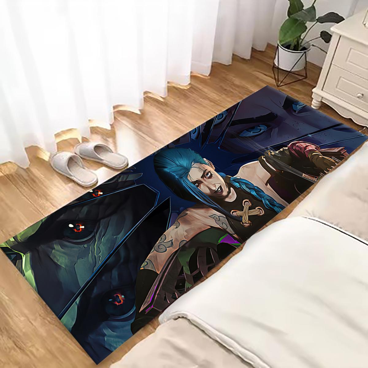 

A-Arcane League of Legends Printed Carpet Non-slip Multi Function carpet Living Room Rugs Entrance Home Kitchen Hallway Decor 40cmx60cm