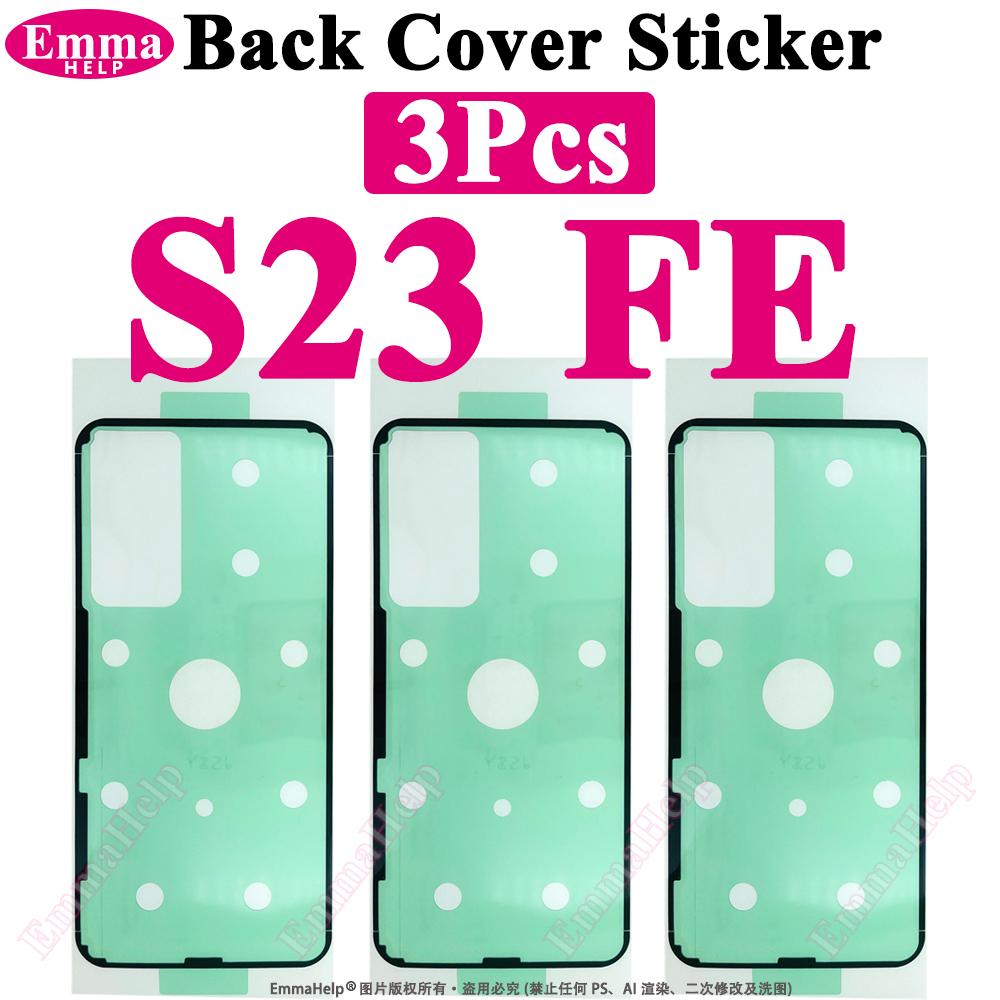 3pcs Waterproof Sticker For Samsung S23 Ultra S21 S22 S24 S25 Plus S26 Rear Back Door Housing Cover Seal Frame Adhesive Glue