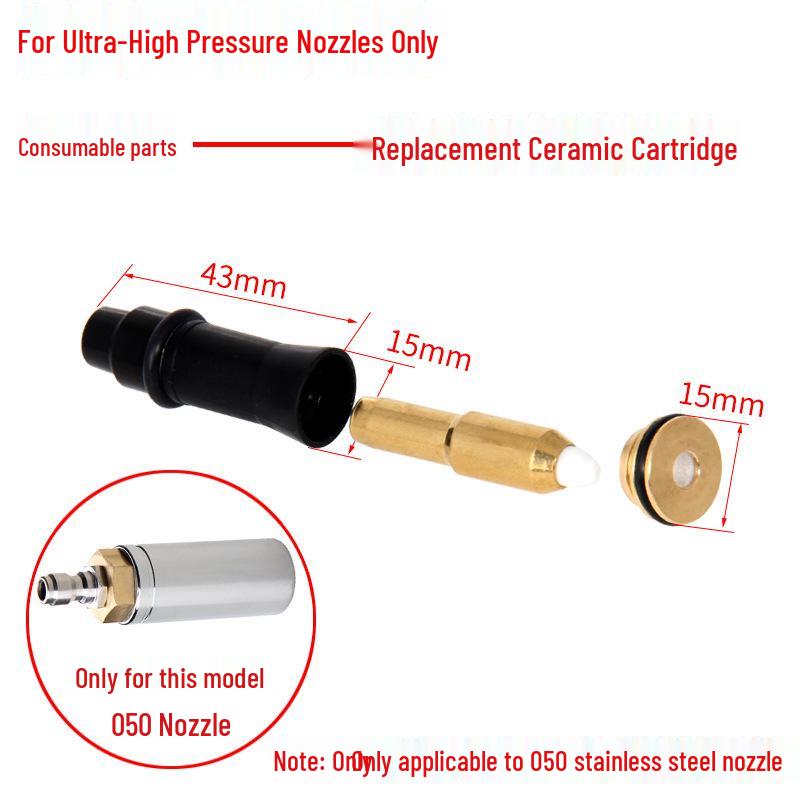 

High-Pressure 360° Rotating Car Wash Nozzle for Road Cleaning & Bark Stripping