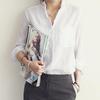 Womens Tops Fashion Summer Linen White Shirt Women Long Sleeve Blouse Korean Woman Clothes