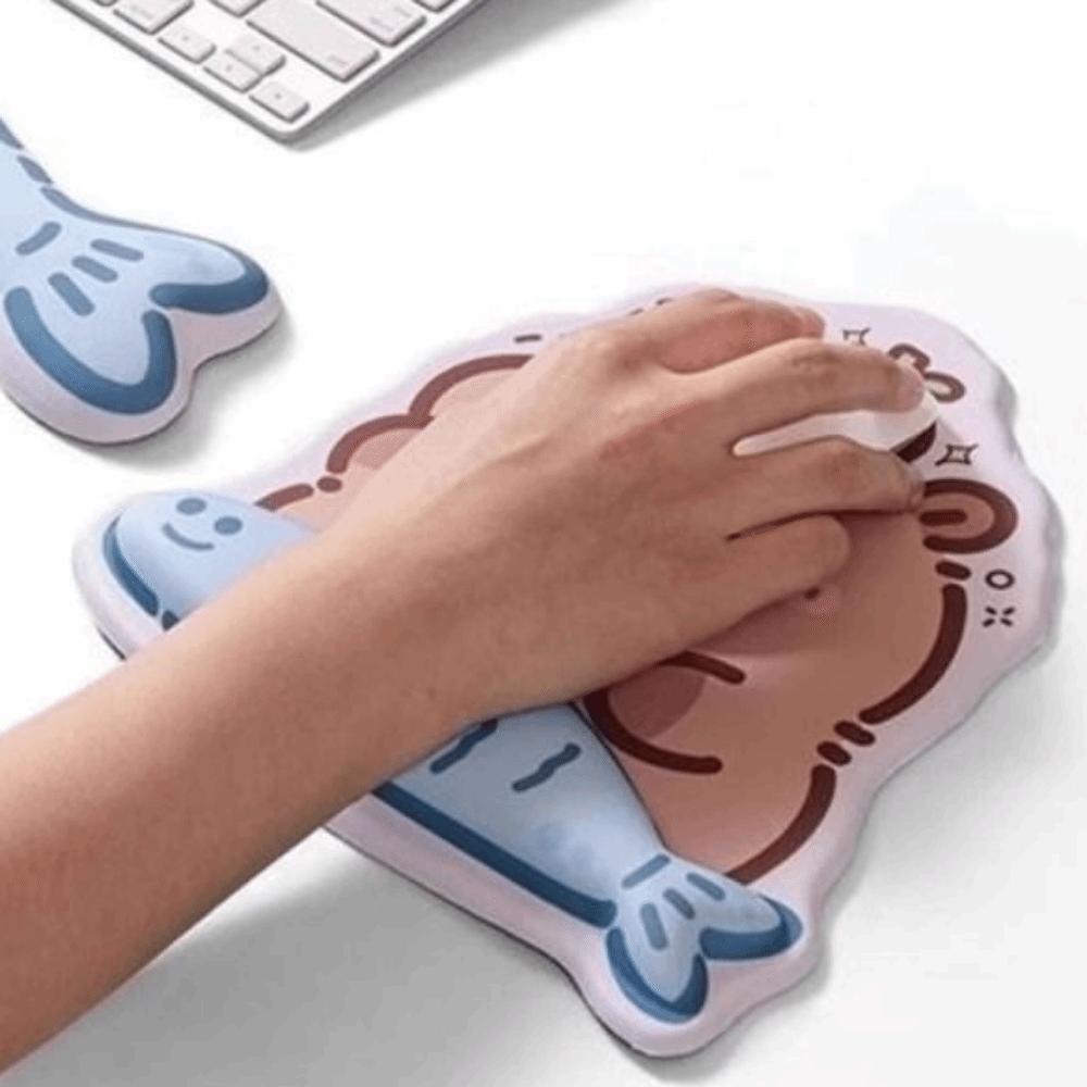 Creative Cartoon Mouse Pad Soft Keyboard Pad Cute Wristband Mouse Mat  Computer Accessories