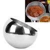 Slanted Seasoning Bowl 304 Stainless Steel Multifunctional Angled Serving Bowl for Kitchen Condiment Spice Dessert Fruit