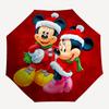 1pc Mickey & Minnie Christmas Edition Umbrella - Automatic Opening/Closing, Foldable Design, 8-Rib Structure, Outdoor Use, Festive Gift for