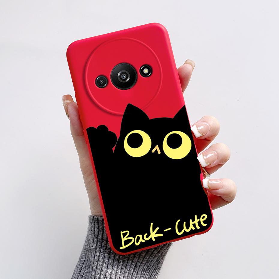 For Funda Redmi A3 Case Redmi A3 2024 Back Cover Stylish Painted Soft Silicone Phone Case for Xiaomi Redmi A3 A 3 RedmiA3 Bumper
