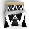 10 Größen Gruseliges Wedne-sday Muster Bettwäsche 3-teiliges Set King Size Doppelbett Bettwäscheset Mikrofaser oder Polyester Bettbezugset