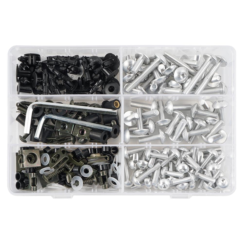 

NICECNC 253PCS Fairing Bolt Fastener Clips Screw For Honda CBR600RR CBR1000RR CBR 600 F2 F3 F4 CBR 600 RR 1000 RR 900 929RR 650R срібний
