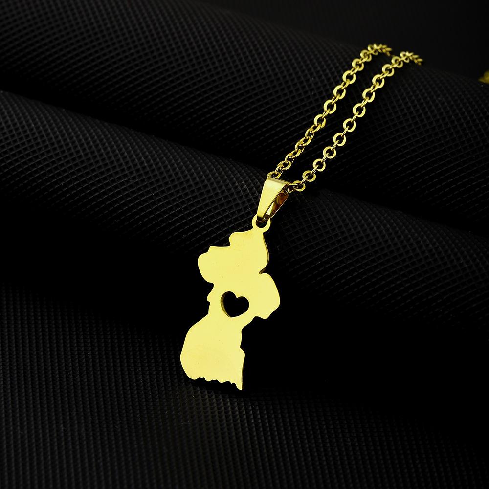 Unisex Ethnic Style Stainless Steel Oil Drop Pendant Necklace