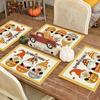 4pc S, Autumn Meal Mats, 12 X 18 Inches, Can Be Washed and Suitable for Autumn Harvest Themed Party and Restaurant Decoration
