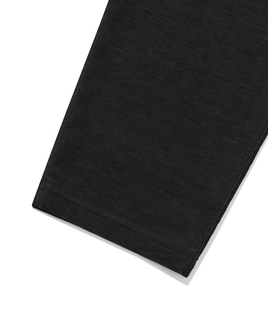 COVERNAT Moleskine One-Pleat Wide Fit Belted Pants Charcoal