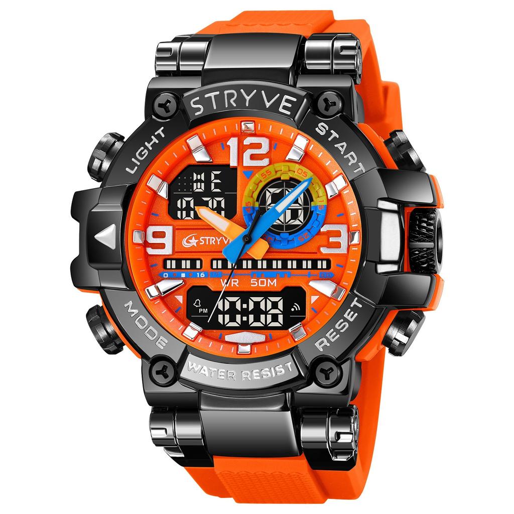 Men's Waterproof Luminous Running Alarm Clock Watch