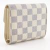 LOUIS VUITTON Portefeiulle Joy Bi-Fold Wallet N60030 Damier Azur Canvas Women Used