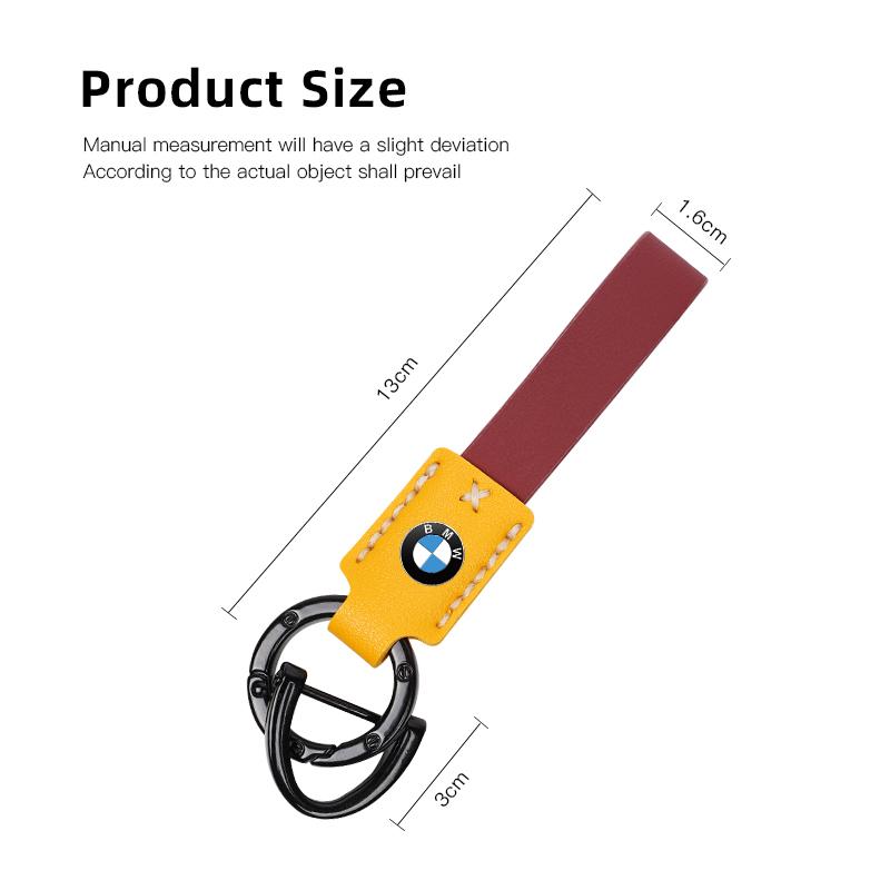 M logo Car Nappa Leather Key Chains Long-style Auto Keyrings For BMW X1 X2 X3 X5 X4 X6 X7 iX3 F20 F10 F07 E70 E46 E90 E92 E60 E3 fxdf89