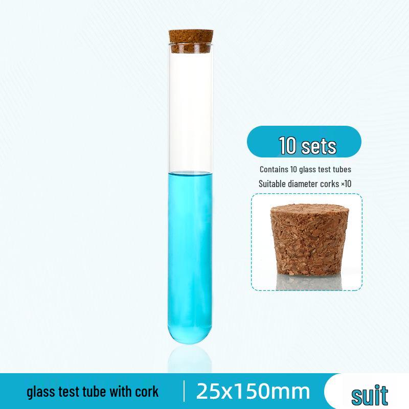 High-Temperature Resistant Glass Test Tube, Round Bottom, Flat Mouth, Customizable Diameters: 12-30mm.