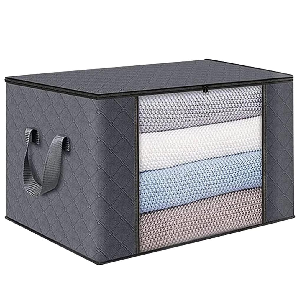 Foldable Bed Storage Container With A Transparent Window And A Lrge Capacity Bed Undergarments Storage Box Clothing Storage Bag
