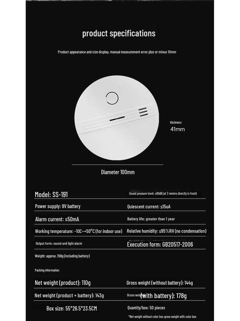 Popular Multi-Function Alarm: Audible & Visual/Smoke Alert