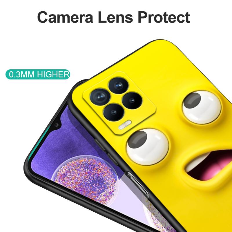 Für Realme 8 5G 4G Hülle Rückseitige Abdeckung Für Realme 8 Pro Hülle Für Realme 8i Hülle Für Realme8 Schwarze Tpu Hülle niedlich funy
