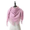 New Solid Color Wool Square Scarf Women's Imitation Cashmere Autumn and Winter Warm Scarf Cashmere Shawl