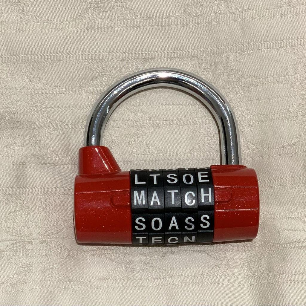 5-Digit Large Letter Combination Lock for Gym Lockers & Escape Rooms