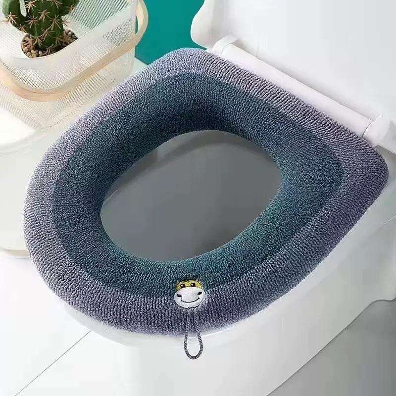 Thicken Toilet Seat Cover Mat Winter Warm Soft Washable Closestool Mat Seat Case Toilet Lid Pad Cover Bathroom Accessories