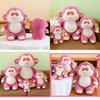 Adorable Pink Gorilla Plush Toy For Kids And Girls With Soft Short Plush Fabric
