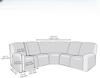 Winter 5-person L-shaped Chaise Lounge Sofa Cover Velvet Solid Color All-inclusive Sofa Cover First Class Cover All-inclusive Elastic
