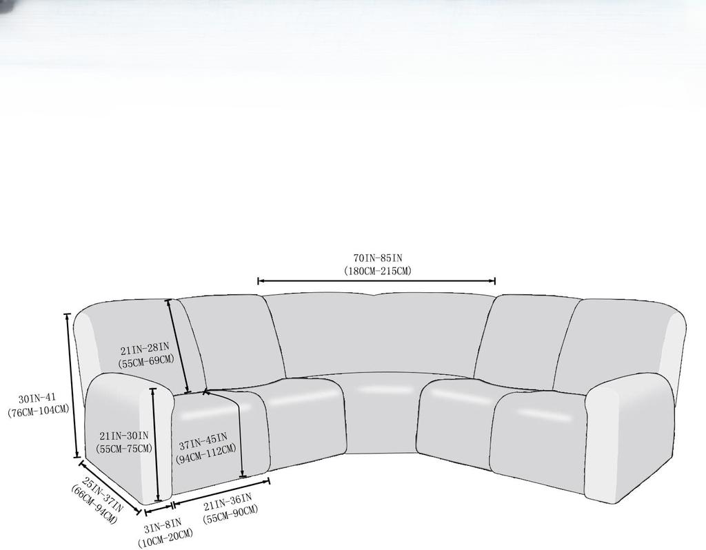 Winter 5-person L-shaped Chaise Lounge Sofa Cover Velvet Solid Color All-inclusive Sofa Cover First Class Cover All-inclusive Elastic