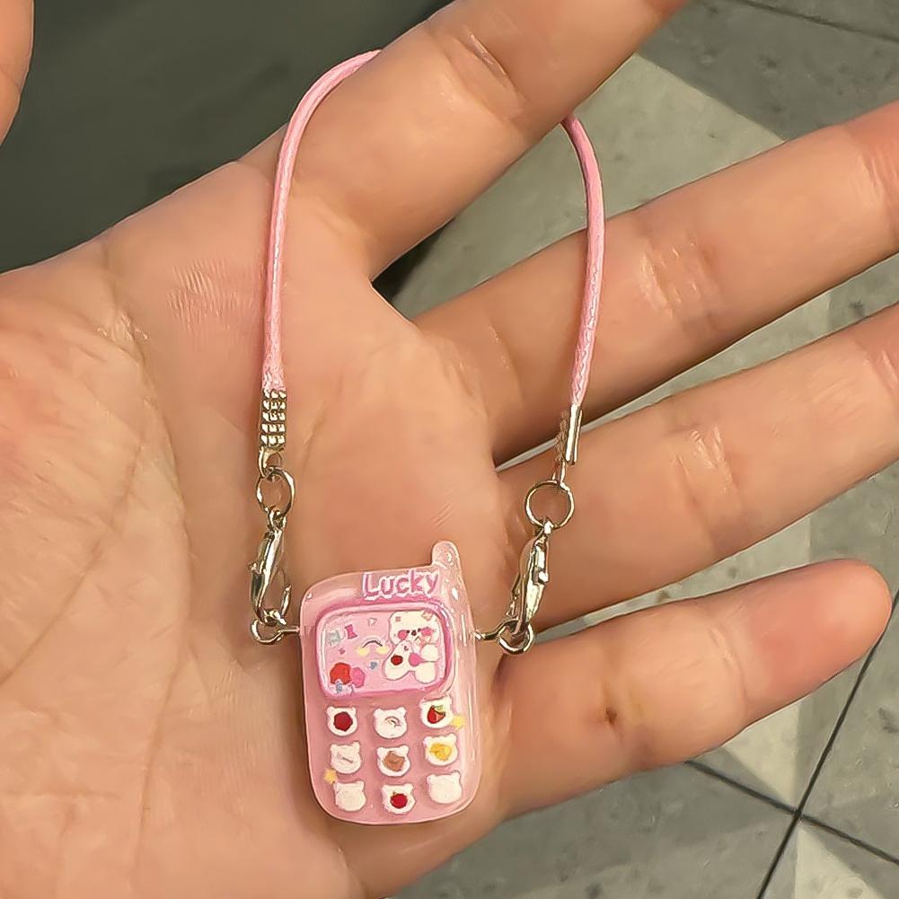 

Миниатюрная модель телефона/сотового телефона для куклы 1/6 1/8, мини-смартфон со шнурком, милые кукольные аксессуары для куклы Labubu